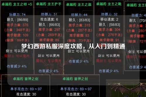 夢(mèng)幻西游私服深度攻略，從入門到精通