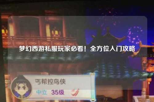 夢幻西游私服玩家必看！全方位入門攻略