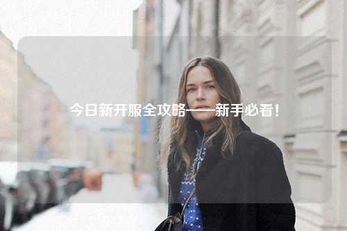 今日新開服全攻略——新手必看！