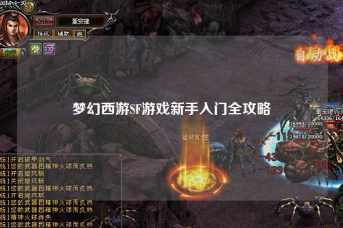 夢(mèng)幻西游SF游戲新手入門全攻略